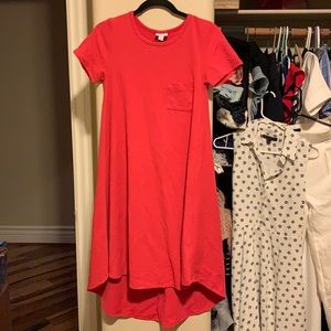 Lularoe orange/red dress xxs